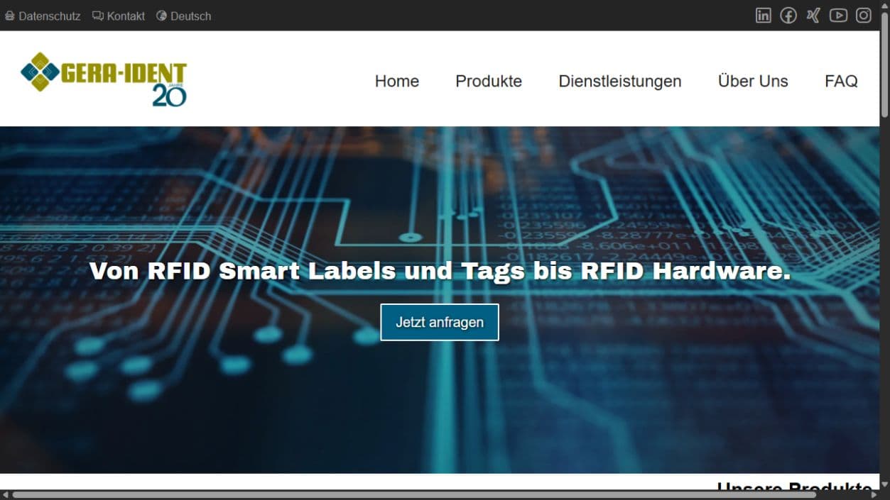 Produktübersicht von GERA-IDENT für RFID Smart Labels, Tickets, Tags und Systemkomponenten