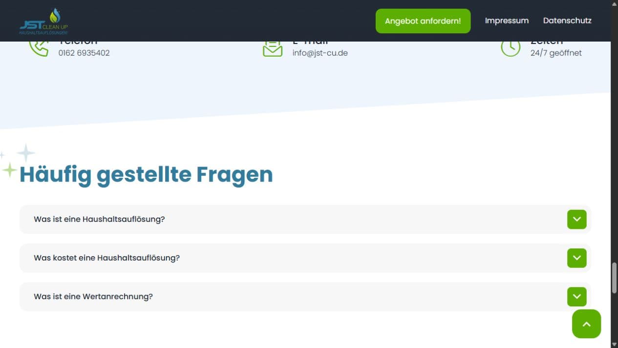 Häufig gestellte Fragen zu Ablauf, Wertanrechnung und Leistungen bei einer Haushaltsauflösung